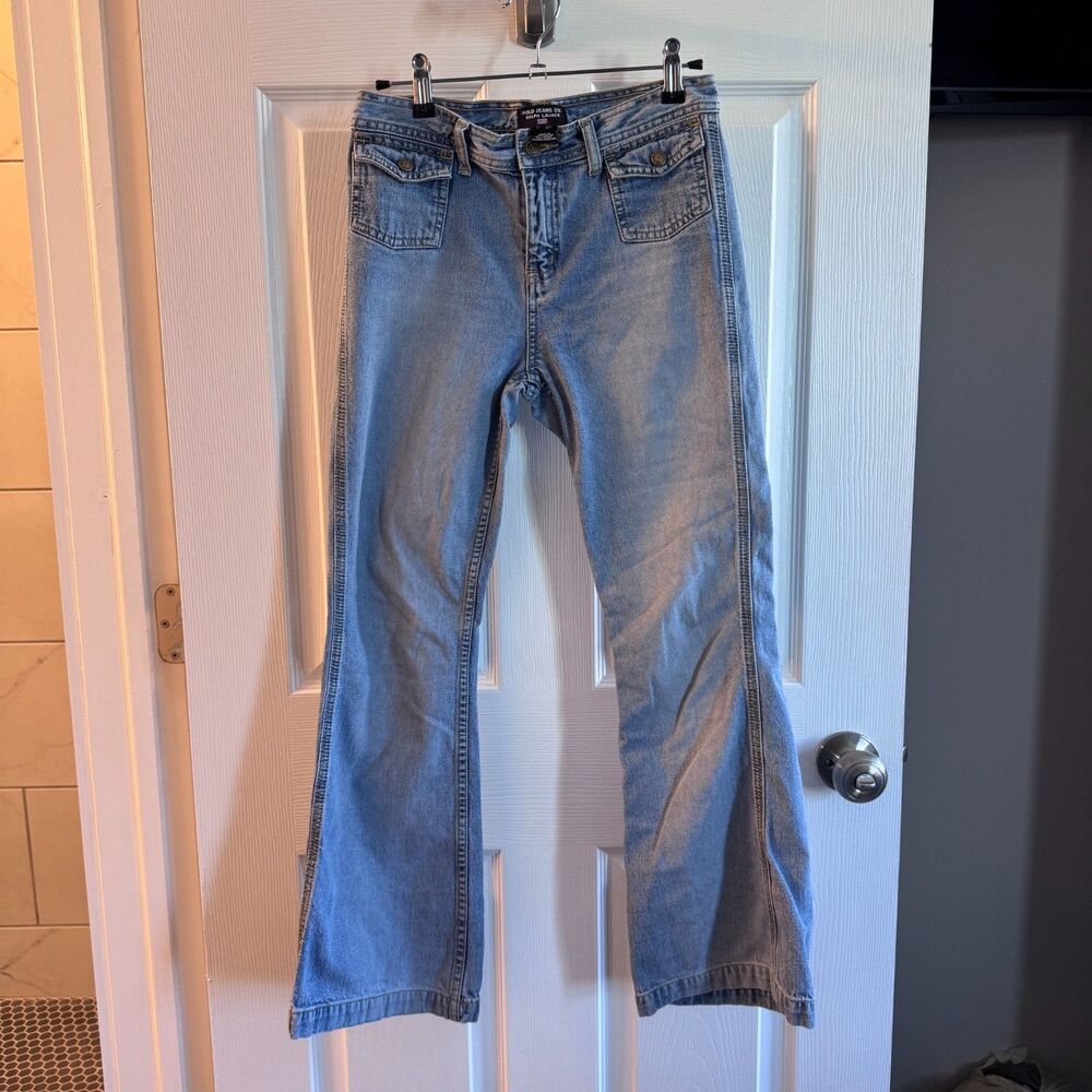 Vintage Polo Jeans Co Ralph Lauren Flare Jeans Light Wash Size 24